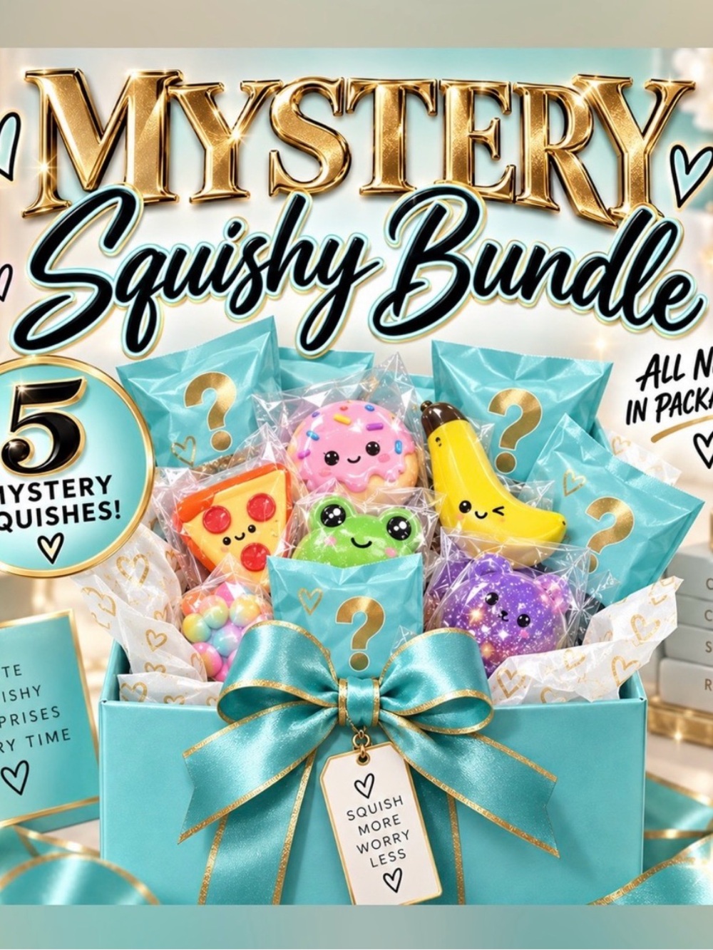 Mystery Squishy Bundle - CHOOSE YOUR $$ range for the type of 5 squishes u want!